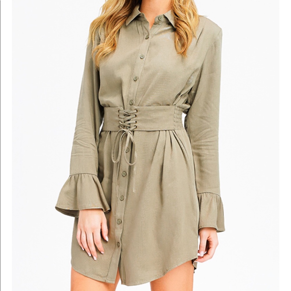 ARRIVED!Long sleeve corset mini shirt  - Picture 6 of 8